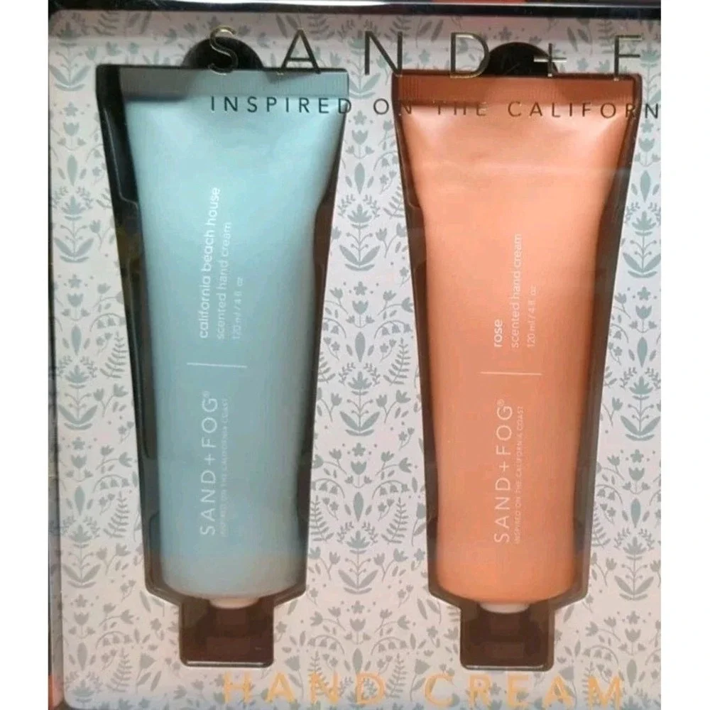 Sand + Fog Hand Cream Set: Shea Butter, Rose, California Beach House Exp 6/27